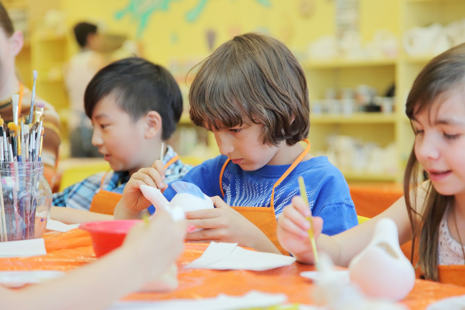Children in an art class